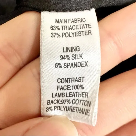 St. John Caviar Black Lamb Leather Open Front Blazer Jacket - Picture 9 of 16